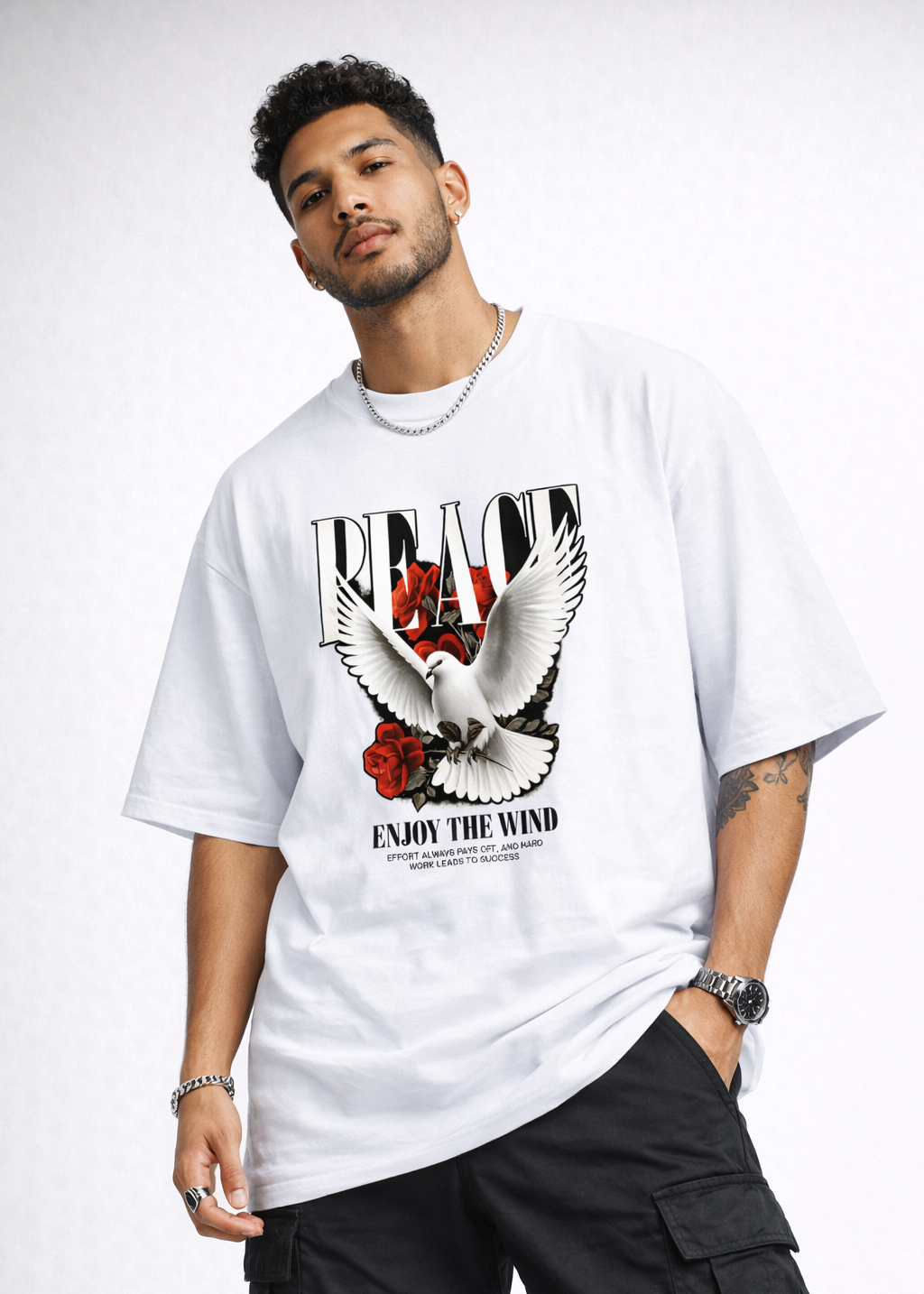 Peace in Motion Oversized Standard T-Shirt