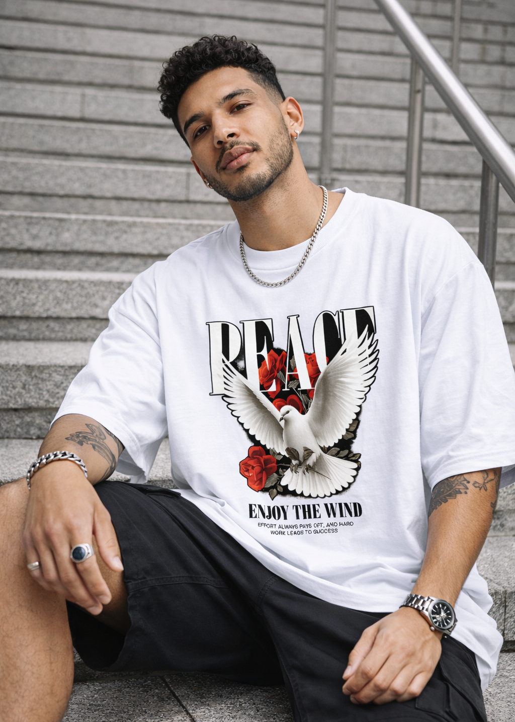 Peace in Motion Oversized Standard T-Shirt
