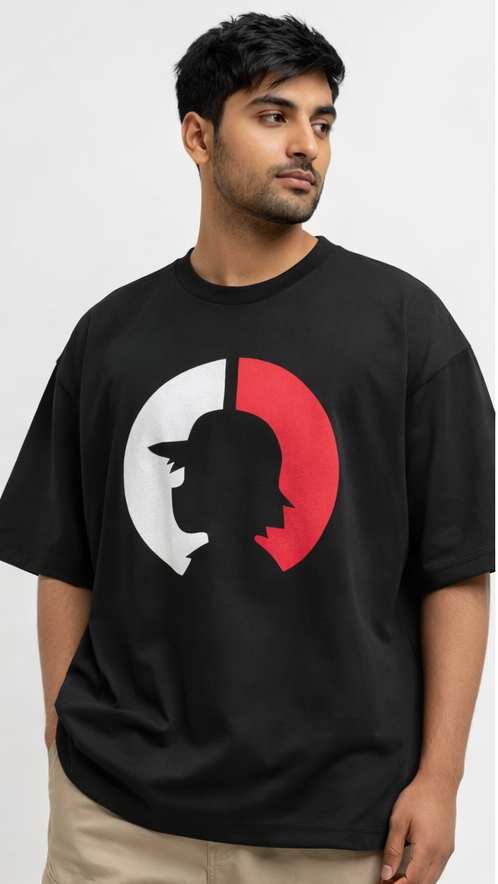 Dual Tone Shadow Oversized T-Shirt