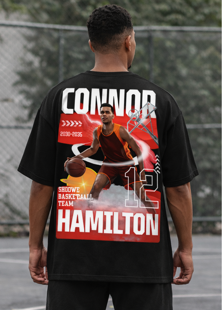 🏀 Connor Hamilton Oversized T-Shirt – Street Basketball Vibes