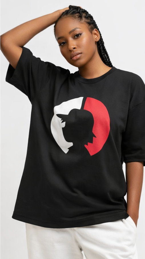 Dual Tone Shadow Oversized T-Shirt