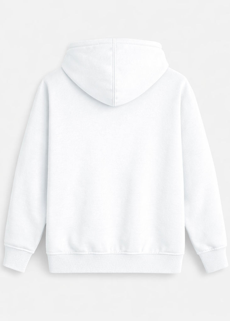 White Unisex Zip Hoodie