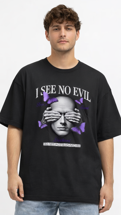No Evil Oversized  T-Shirt