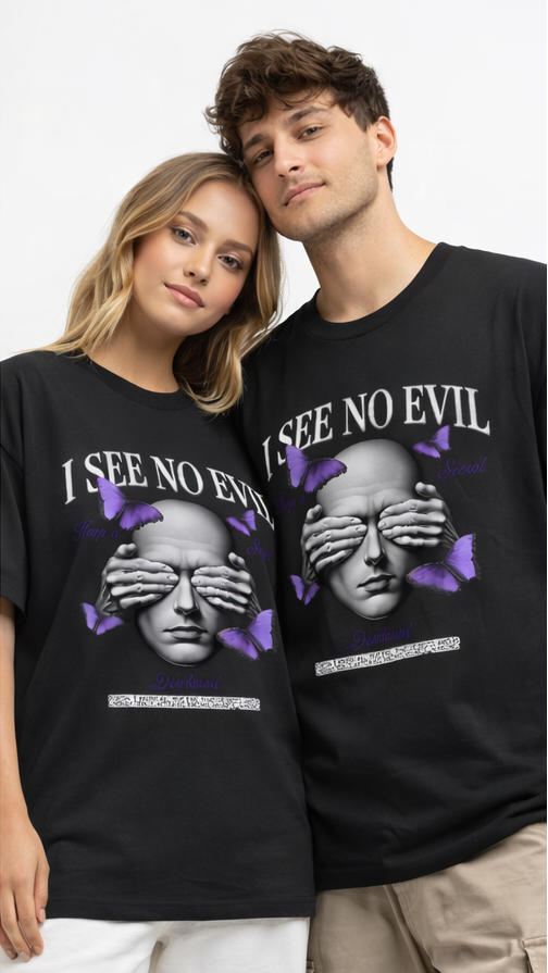 No Evil Oversized  T-Shirt