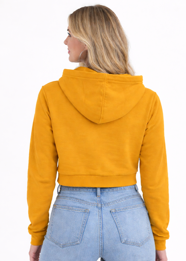 Amber Glow Crop Hoodie
