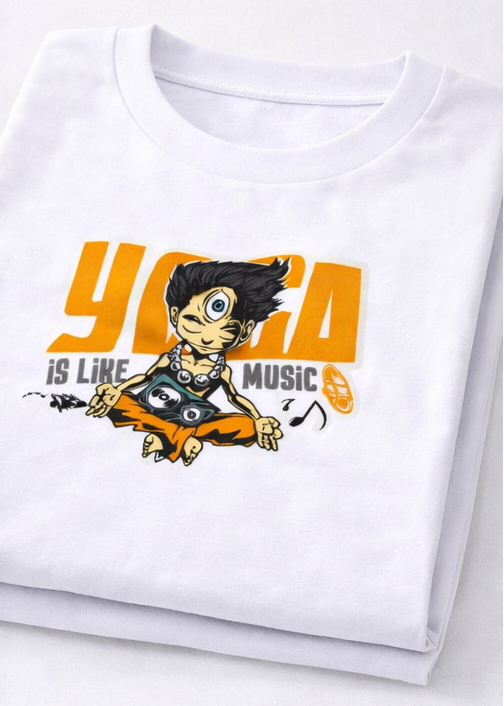 Meditation Beats Graphic Oversized T-Shirt