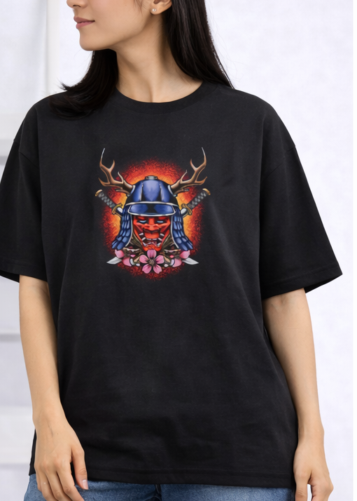 Red Oni Street Oversized T-Shirt