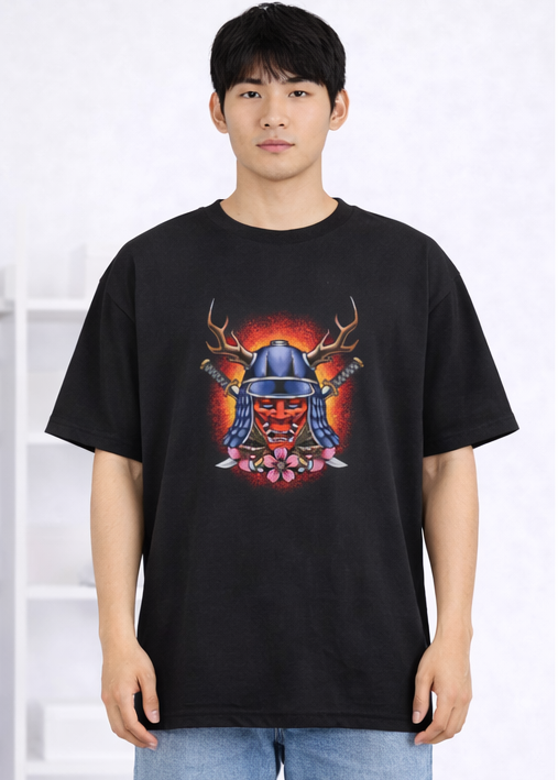 Red Oni Street Oversized T-Shirt