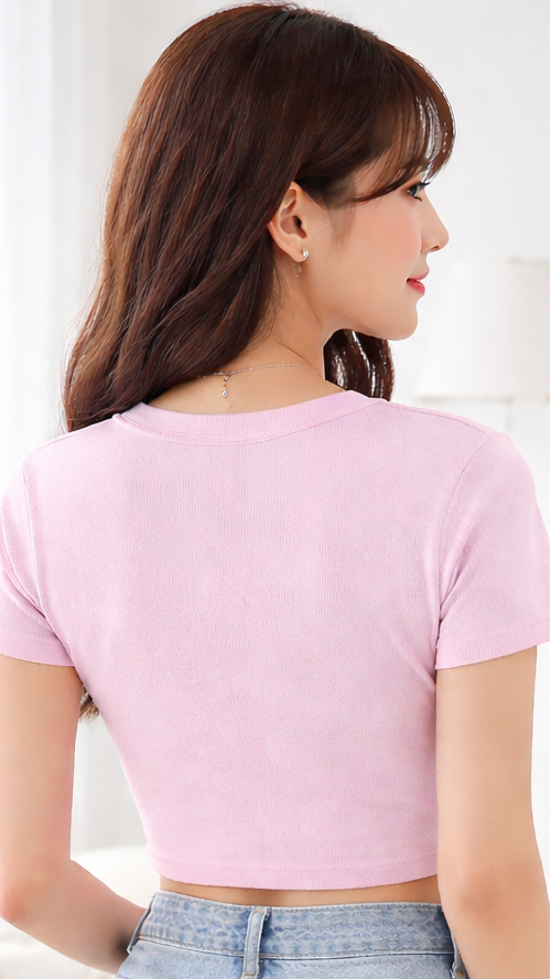 Be Happy Baby Tee Crop Top