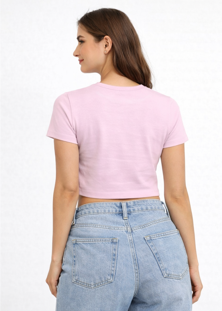 Stay Positive Baby Tee Crop Top