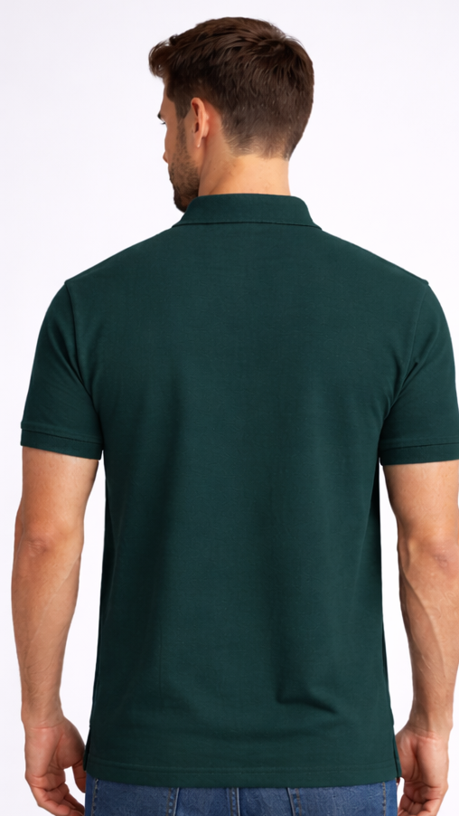 Green Classic Cotton Polo T-Shirt
