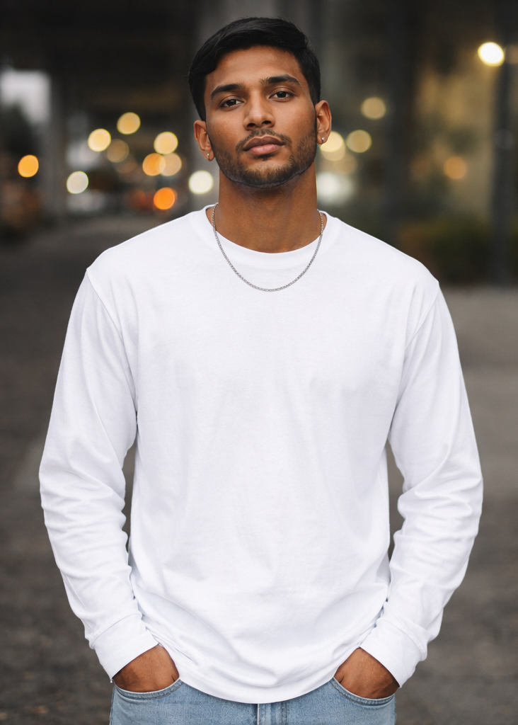 Plain Men's Full Sleeve T-Shirt