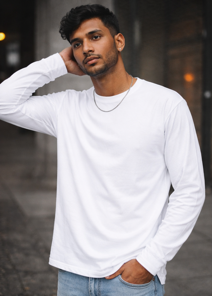 Plain Men's Full Sleeve T-Shirt