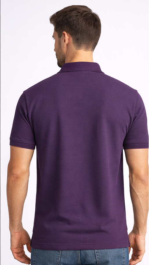 Purple Classic Cotton Polo T-Shirt
