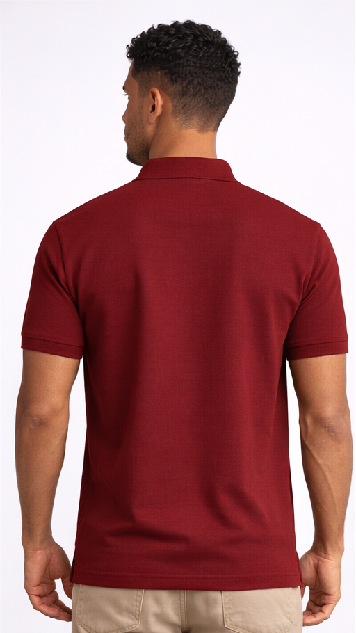 Red Classic Cotton Polo T-Shirt
